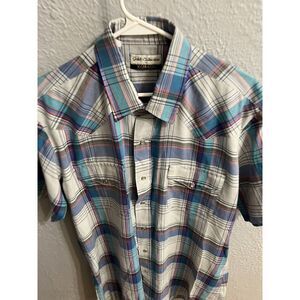 Gold Collection‎ Karman S Sleeve Pearl Snap L 16.5 Western Cowboy Men's …